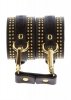 Kajdanki na nadgarstki Studded Wrist Cufs Set Black
